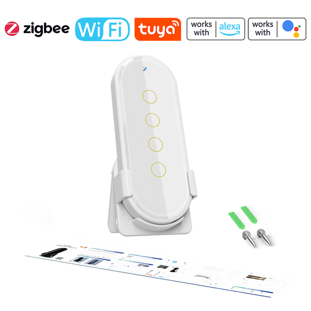 Wifi Intelligent Wireless Scene Touching Switch Light Remote Controller 2.5D Curved Tempered Glass with Fluorescent