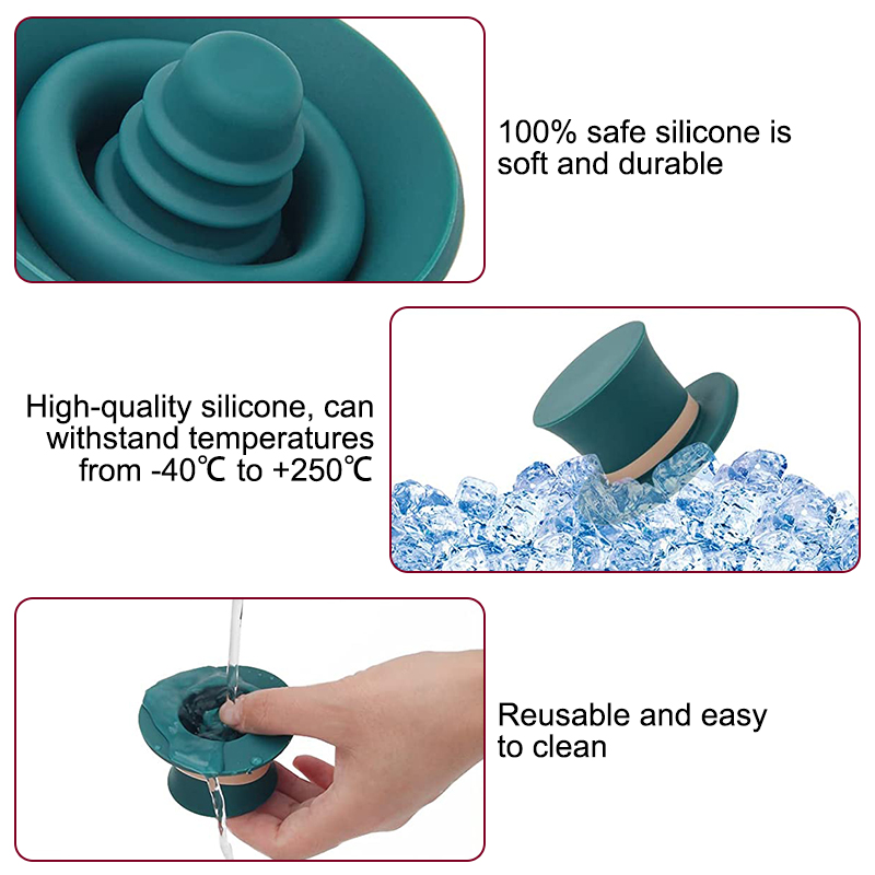 Silicone Wine Stoppers Reusable Wine Bottle Caps Vacuum Sealer Plug Champagne Beer Bottle Stopper for Kitchen Bar Tools