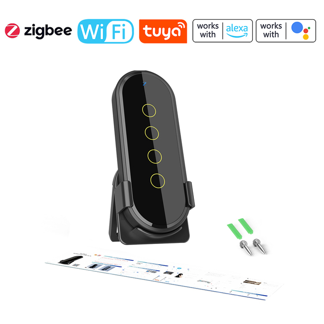 Wifi Intelligent Wireless Scene Touching Switch Light Remote Controller 2.5D Curved Tempered Glass with Fluorescent