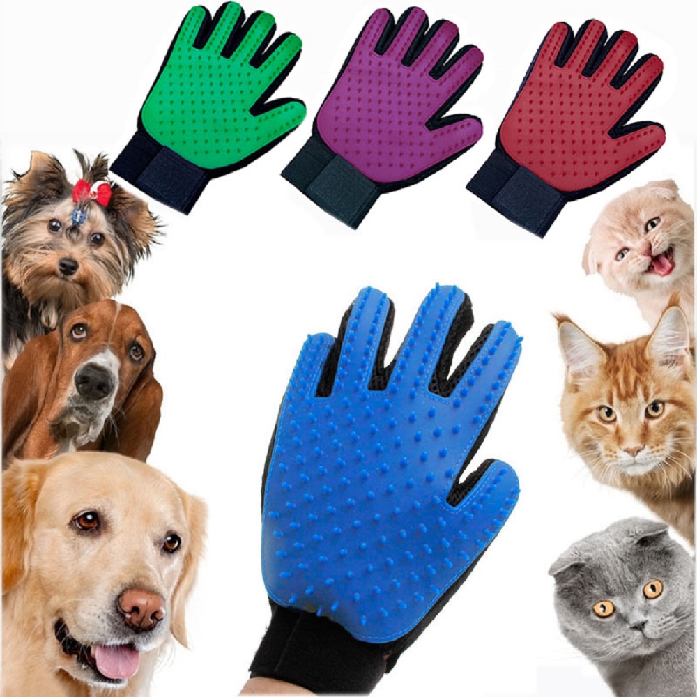 Cat Dog Glove Pet Grooming Glove Pet Brush Glove for Cat Dog Hair Remove Brush Dog Deshedding Cleaning Combs Massage Gloves