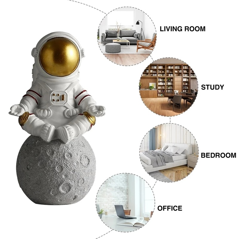 1pcs Nordic Astronaut Figurines Resin Sculpture Modern Home Decor Miniatures Table Ornaments Cosmonaut Figure Home Decorative