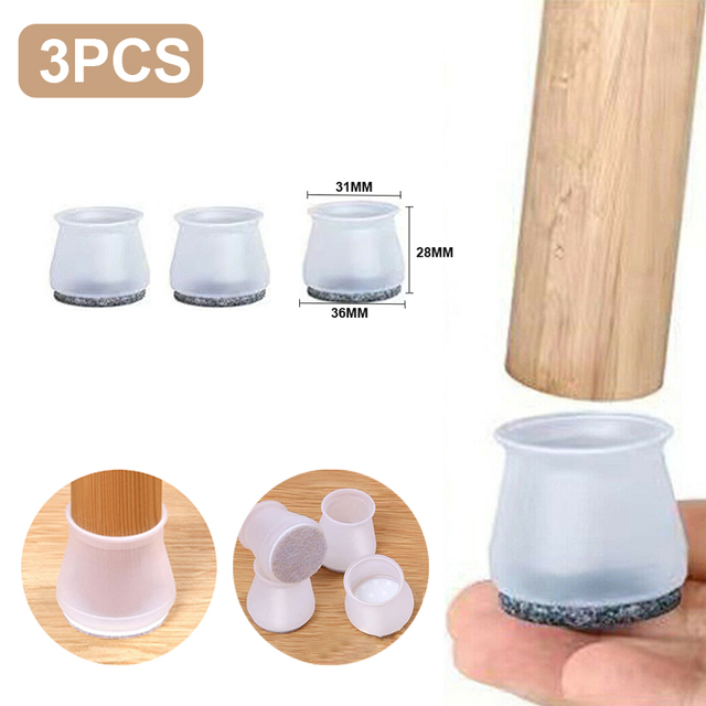10-30PCS Silicone Chair Leg Protectors Furniture Legs Caps Feet Pads Durable Table End Cap Floor Protector Non-Slip Feet Cap