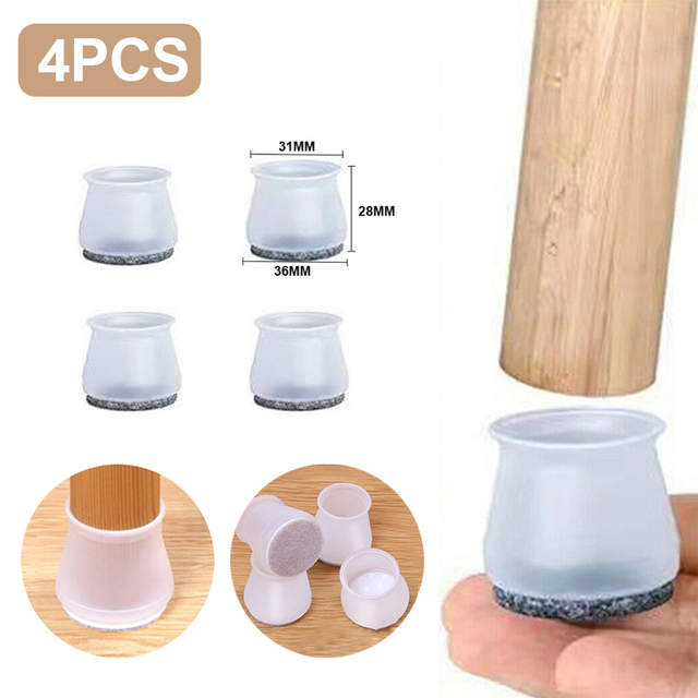 10-30PCS Silicone Chair Leg Protectors Furniture Legs Caps Feet Pads Durable Table End Cap Floor Protector Non-Slip Feet Cap