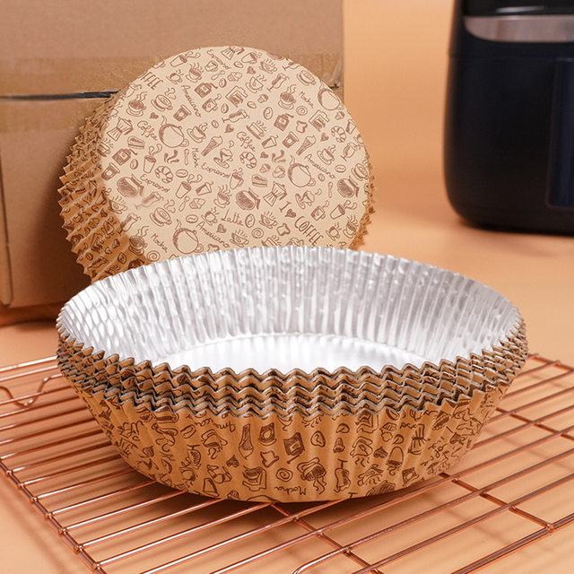 50pc Air Fryer Baking Paper Oil isolation Paper for Household BBQ Plate Oven Kitchen Pan Pad Airfryer Liners Non-stick Accessori
