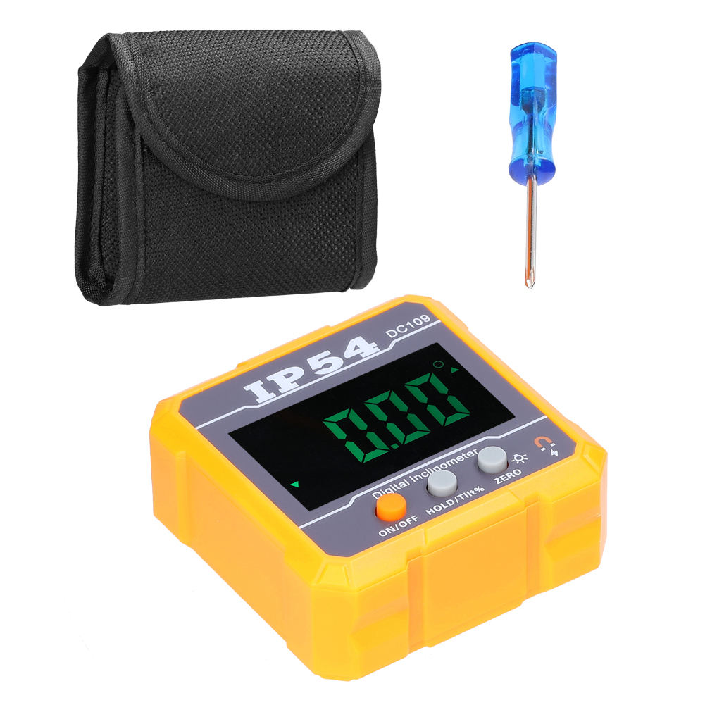 Measuring Instruments 4*90° IP54 High Precisions Digital Protractor Inclinometer Absolute Relative Slope Measurement Data Hold