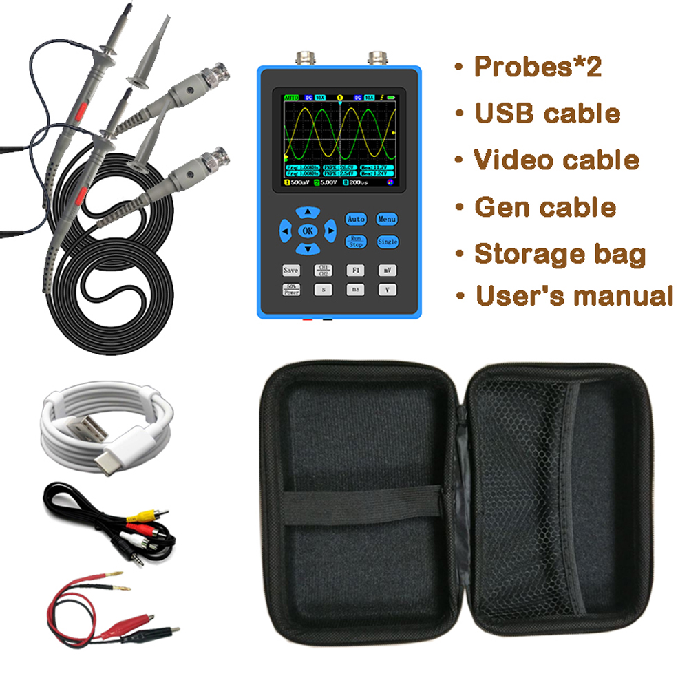 KKmoon kkm828 High Clarity Intelligent Graphical Digital Oscilloscope Multimeter 2 in 1 with 2.4 Inches Color Screen
