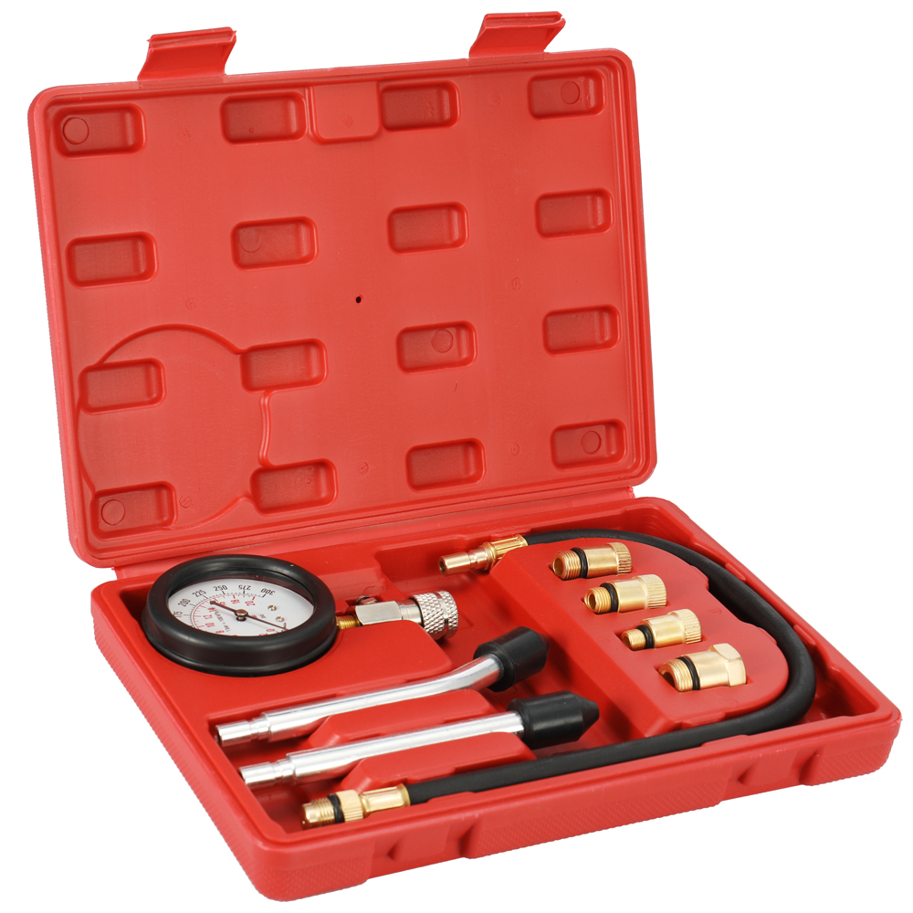 Gasoline Engine Compression Tester Auto Petrol Gas Engine Cylinder Automobile Pressure Gauge Tester Automotive Test Kit