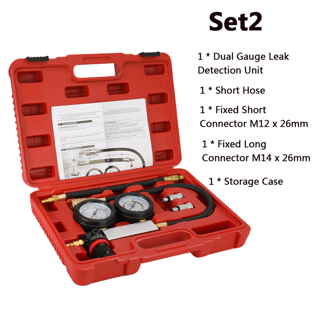 Gasoline Engine Compression Tester Auto Petrol Gas Engine Cylinder Automobile Pressure Gauge Tester Automotive Test Kit