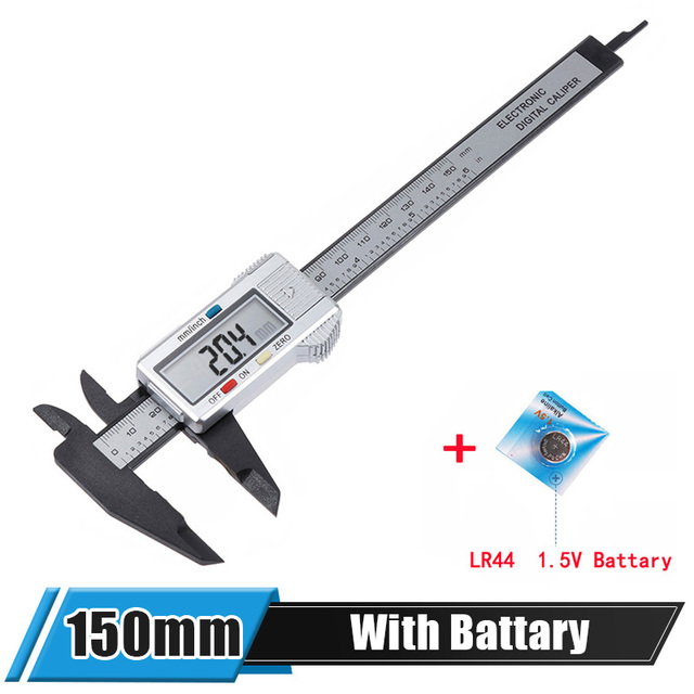 150mm Electronic Digital Caliper 6 Inch Vernier Caliper Gauge Micrometer Digital Ruler with Battery Tools Measuring Tool