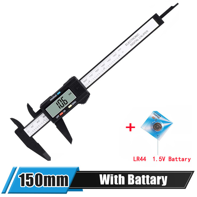 150mm Electronic Digital Caliper 6 Inch Vernier Caliper Gauge Micrometer Digital Ruler with Battery Tools Measuring Tool