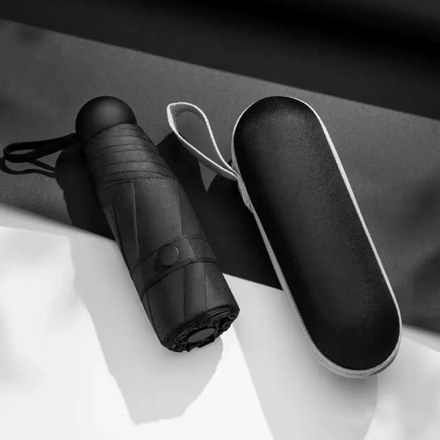 UV Protection Umbrellas Sun Rain Folding Umbrella Mini Small Size Sunshade Umbrella Capsule Pocket Parasol with Case Parasol