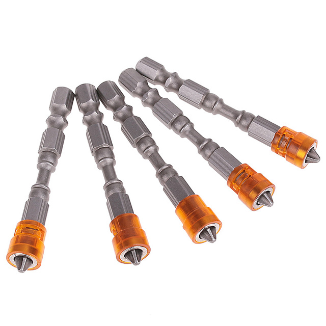 5pcs Magnetic Screwdriver Bit Non-slip Hex Hand Tools Single Head Screwdriver Driver Set Plasterboard Screw Bits For Power Tools