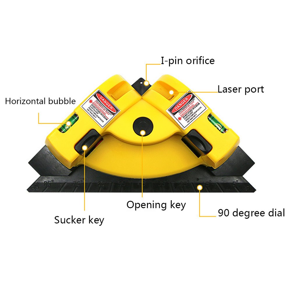 Right Angle 90 Degree Square Laser Level High Quality With Spirit Level Laser Measurement Tool Horizontal Vertical Laser Tools