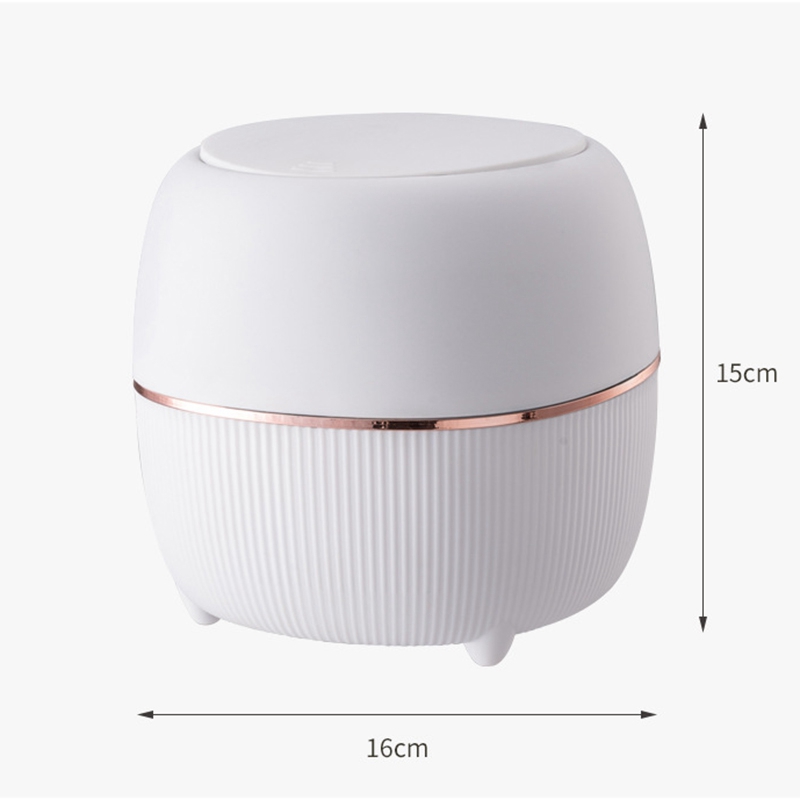 Desktop Trash Can Household Mini Bedside Coffee Table Small Trash Can Push-type Debris Bucket With Lid Mini Dressing Storage Bin