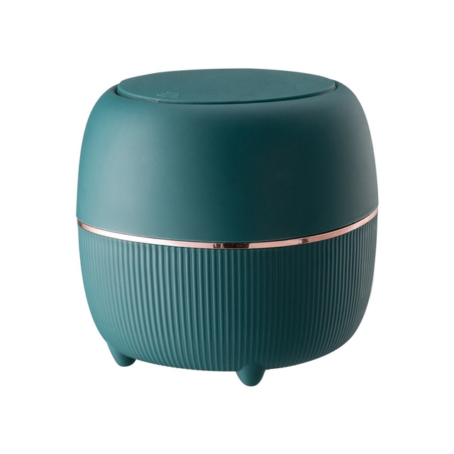 Desktop Trash Can Household Mini Bedside Coffee Table Small Trash Can Push-type Debris Bucket With Lid Mini Dressing Storage Bin