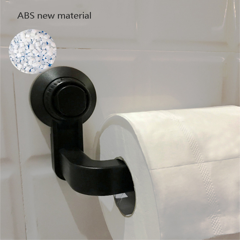 Bathroom Kitchen Paper Holder Uper Storage Suction Cup Wall Mount Removable Rack For Placing Rolls or Hanging Towels