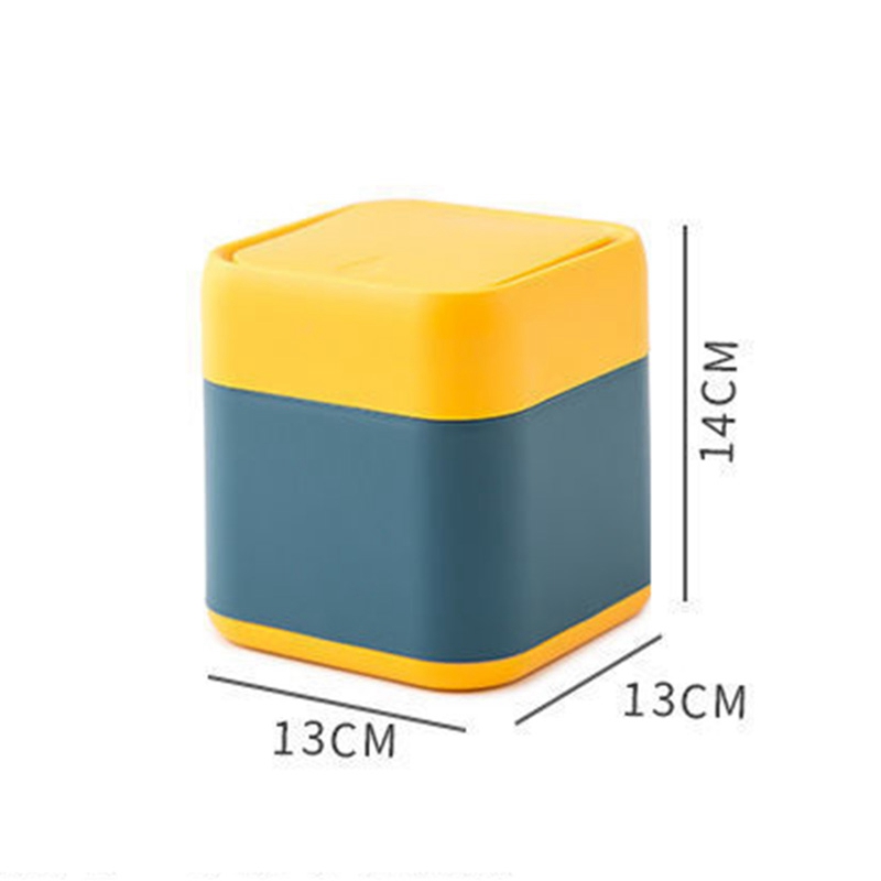 Small Waste Bins Desktop Garbage Basket Home Office Table Mini Trash Can With Lid Garbage Bin Household Sundries Barrel Box
