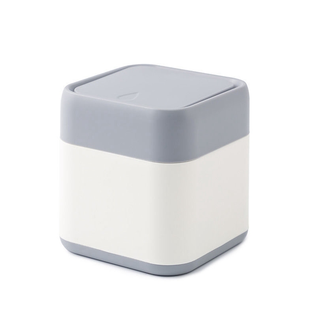 Small Waste Bins Desktop Garbage Basket Home Office Table Mini Trash Can With Lid Garbage Bin Household Sundries Barrel Box