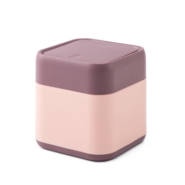 Small Waste Bins Desktop Garbage Basket Home Office Table Mini Trash Can With Lid Garbage Bin Household Sundries Barrel Box