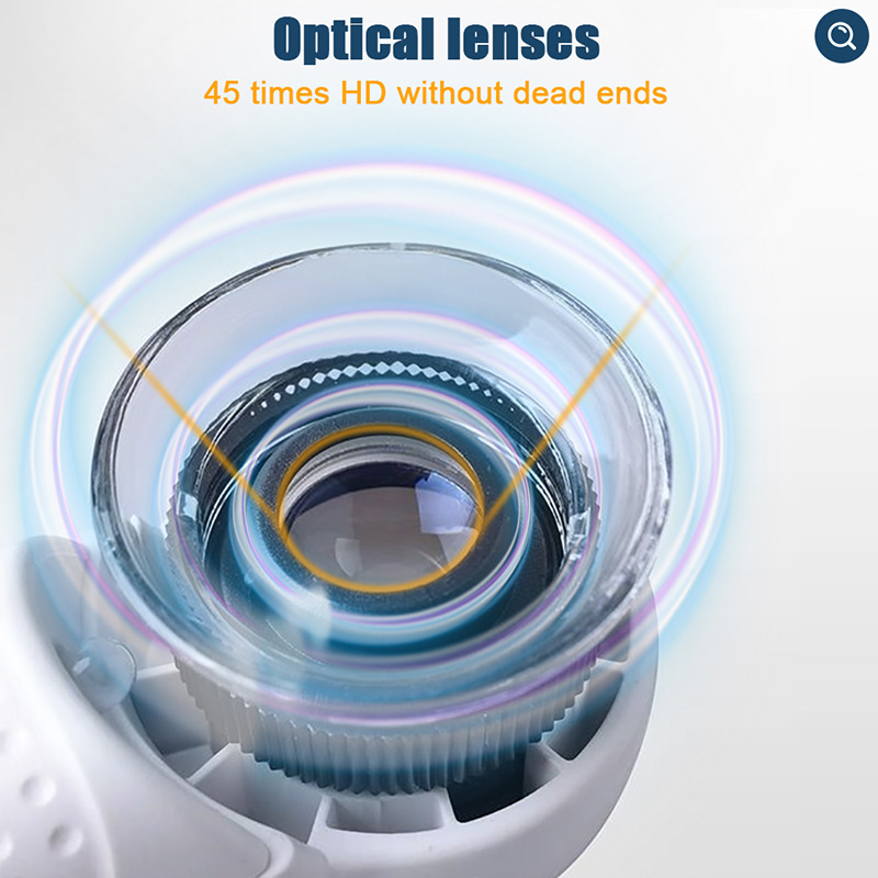 Magnifying Glass With LED Light Acrylic Glass Lens Handheld Microscope Magnifier For Repair Circuit Boards Jewelry 40X Loupe