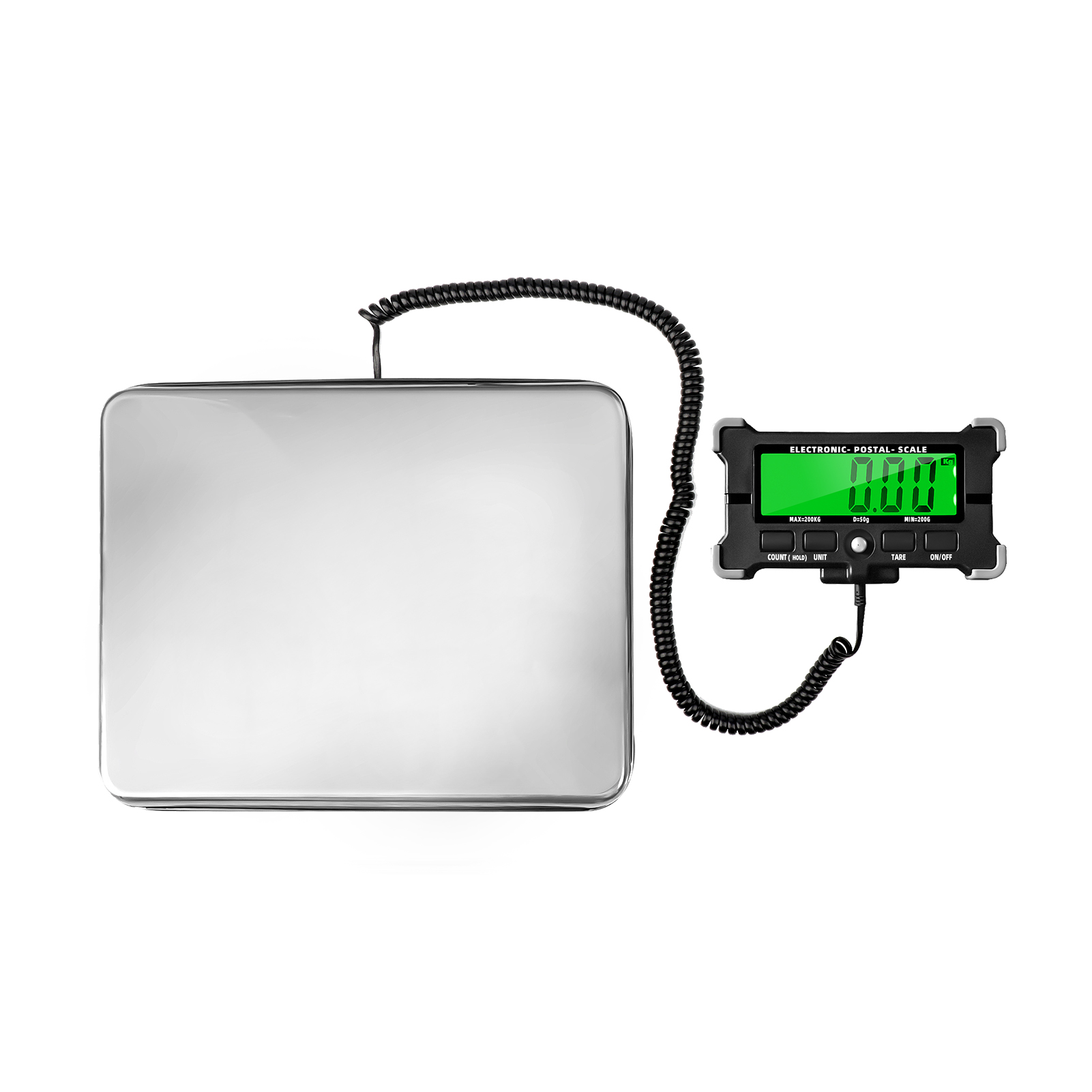 Stainless Steel Digital Scale PS21 440 Lbs Electronic Postal Scale 0.05kg with LCD Backlight Display Shipping Scales
