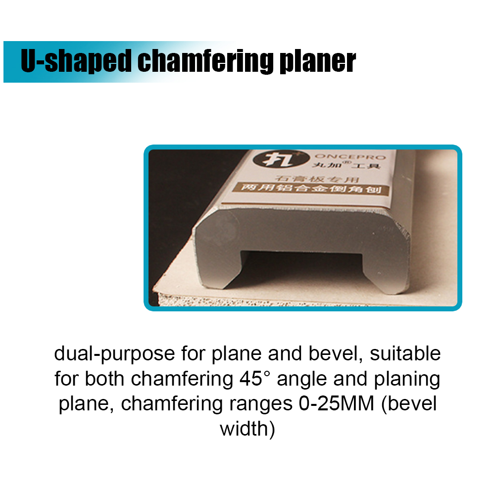 Aluminum Alloy Plane Planer Plasterboard Chamfering Planer Wood Edges Trimming Tool Tilt 45° Angle Ceiling Decorative Planer