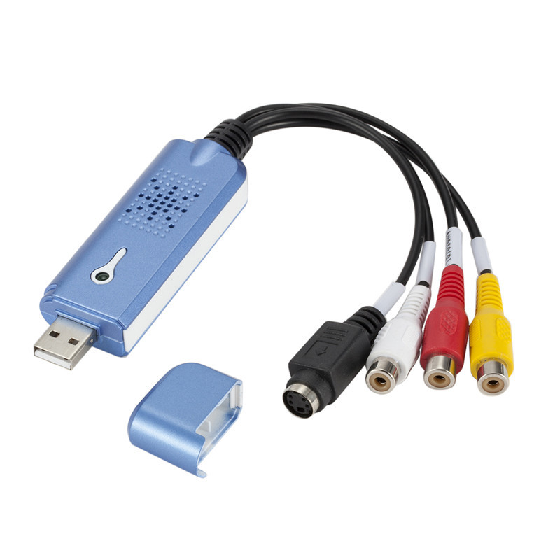 Single USB Monitoring Video Capture Card 1 Pc Plug and Play for Easycap USB 2.0 Easy Cap Audio Video Capture Adapter VHS DVR DVD TV Capture Card Converter Grabber