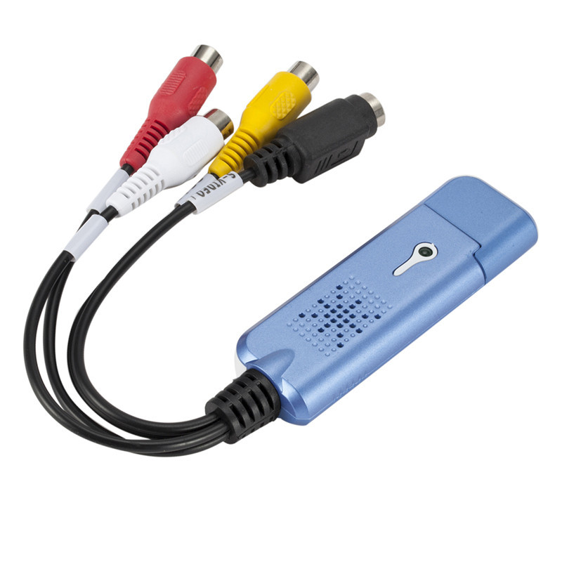 Single USB Monitoring Video Capture Card 1 Pc Plug and Play for Easycap USB 2.0 Easy Cap Audio Video Capture Adapter VHS DVR DVD TV Capture Card Converter Grabber
