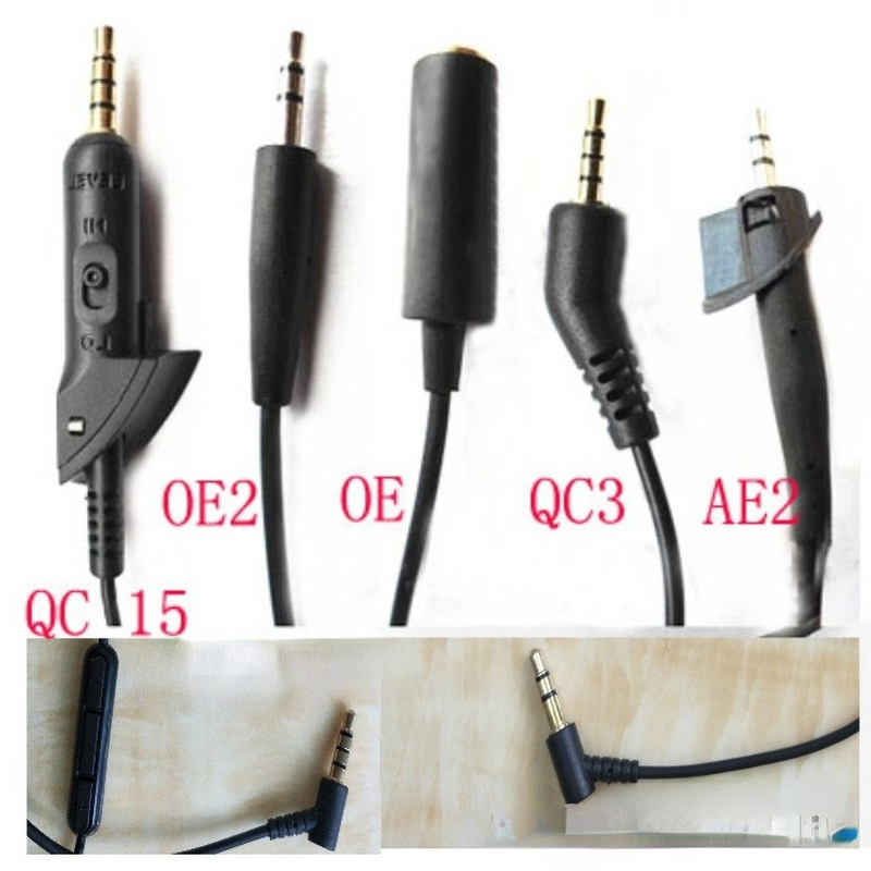 For Bose QC15 QC2 Noise Cancelling Headphones In Line  Audio Cable Replacement Extension Cord Remote and Microphone