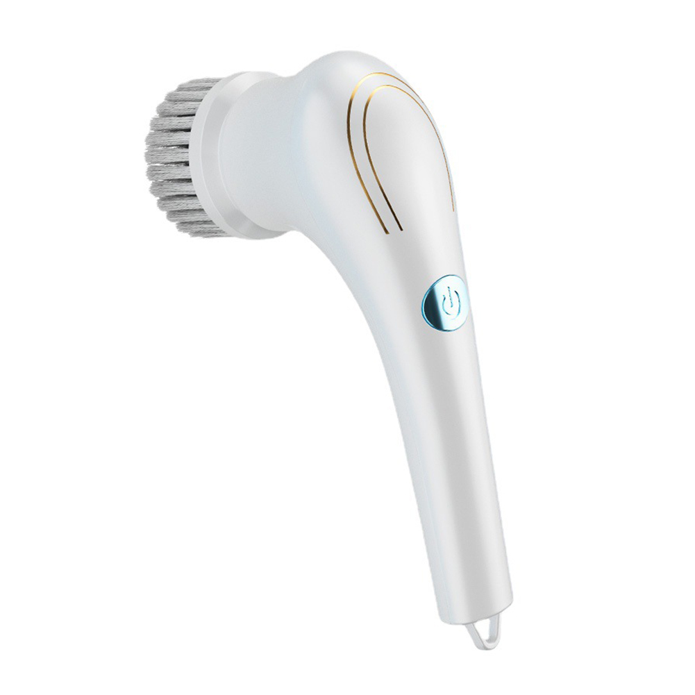 Electric Cleaning Brush USB Charging Bathroom Wash Brush Kitchen Cleaning Tools Handheld Bathtub Drill Brush with 5 Heads