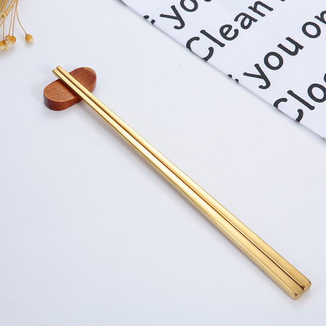 1 Pair Stainless Steel Chopsticks Reusable Portable Food Sticks Korean Metal Chopsticks Kitchen Accessories Dishwasher Safe