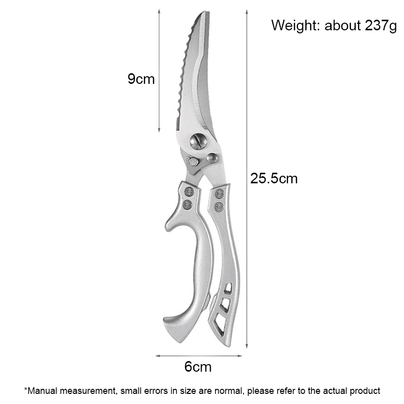 Multifunctional Kitchen Powerful Chicken Bone Scissors Chicken Duck Fish Cutter Shears Stainless Steel Scissors Clean Cook Sciss
