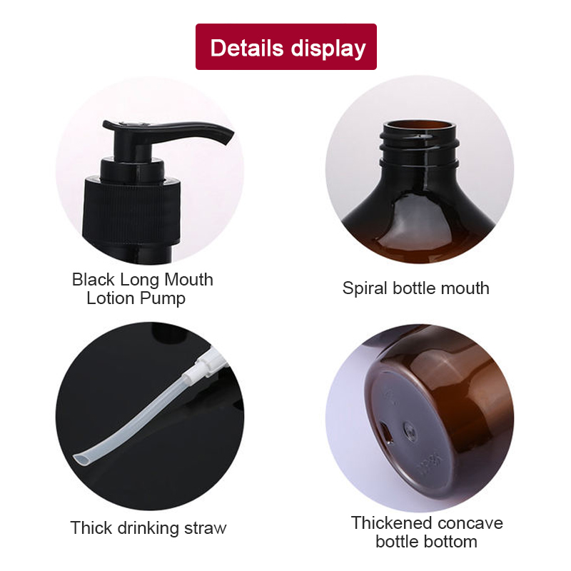 500ml Soap Dispensers Lotion Shampoo Shower Gel Holder Body Soap Bottle Empty Bath Pump Bottle Bathroom Liquid Dispenser