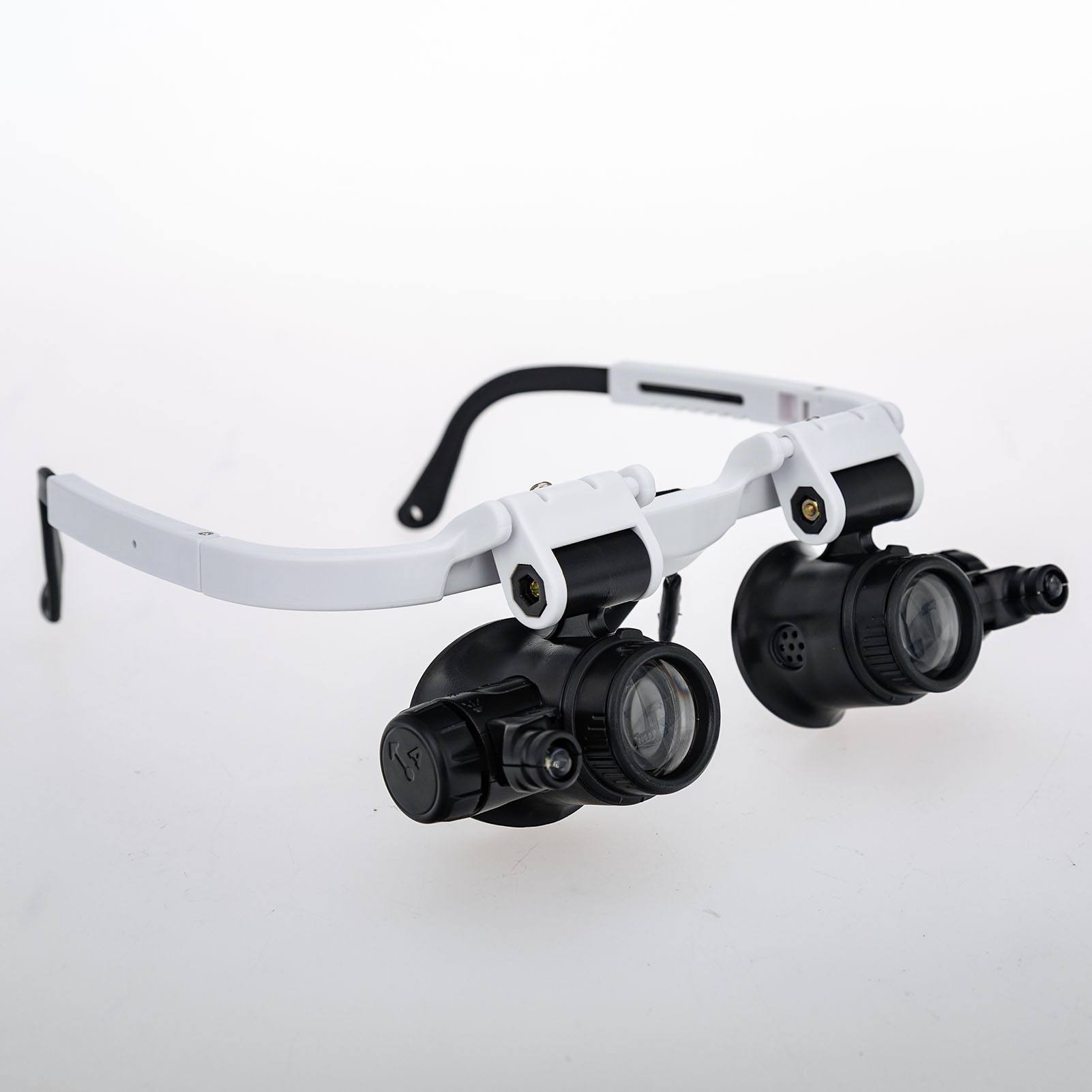 Loupe Illuminated Magnifier Glasses Head Mount with LED Light Adjustable Glasses Bracket Watch Repair Magnifier