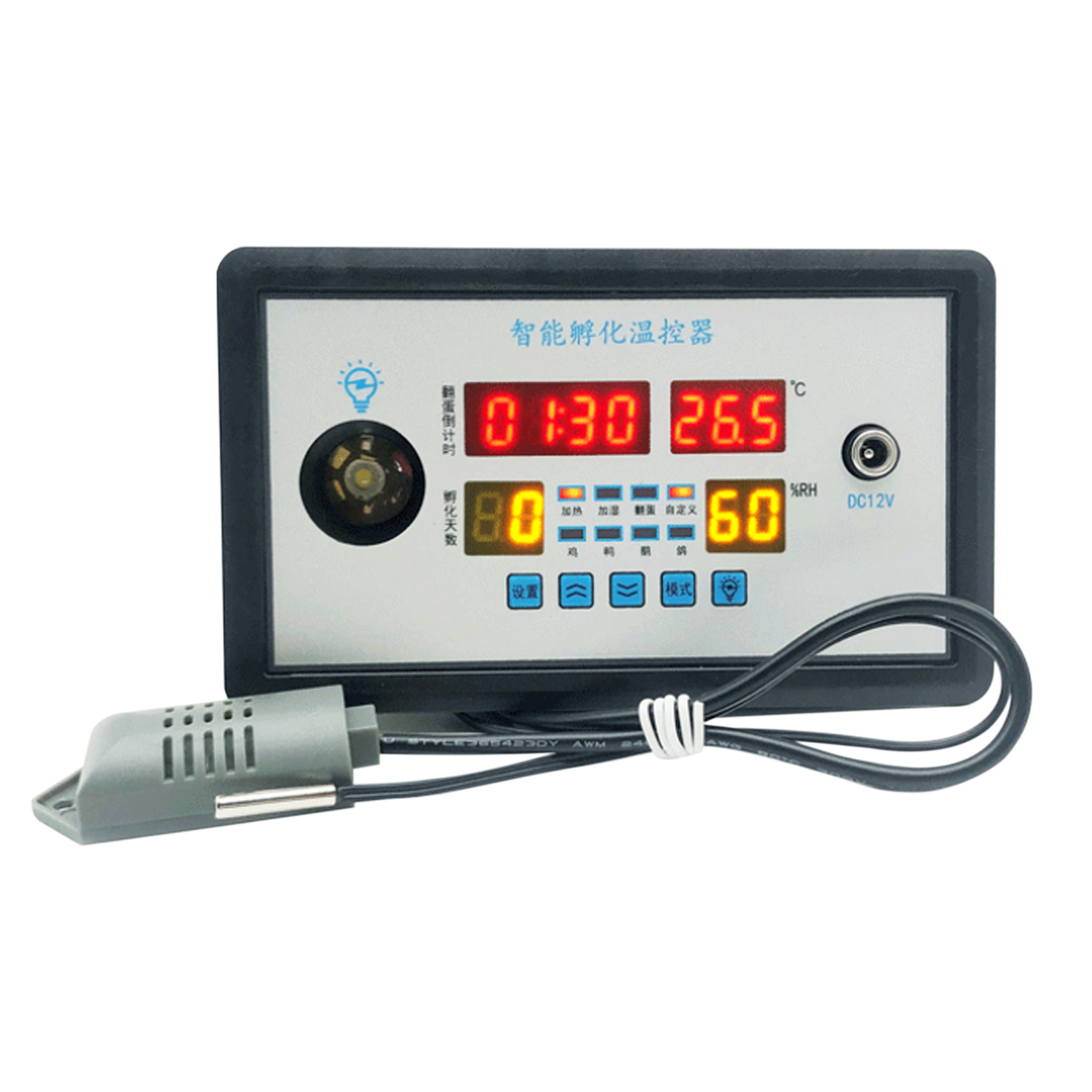 ZFX-W9002 Digital Temperature Humidity Controller for Incubation High Accuracy Hatching Temp Humidity Control Thermostat