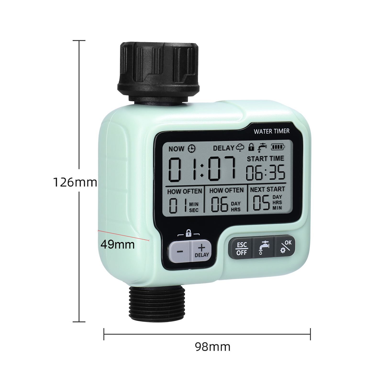 IPX5 Waterproof Intelligent Automatic Irrigator Controller Home Garden Water Timer Automatic Drip Irrigation System Controller
