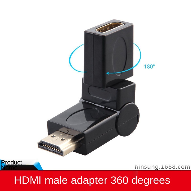 HDMI Elbow Right Angle 90 degrees 360 Degree Rotation HDMI-compatible Compatible Adapter Male To Female HDMI-compatible Compatible Male To Female Adapter