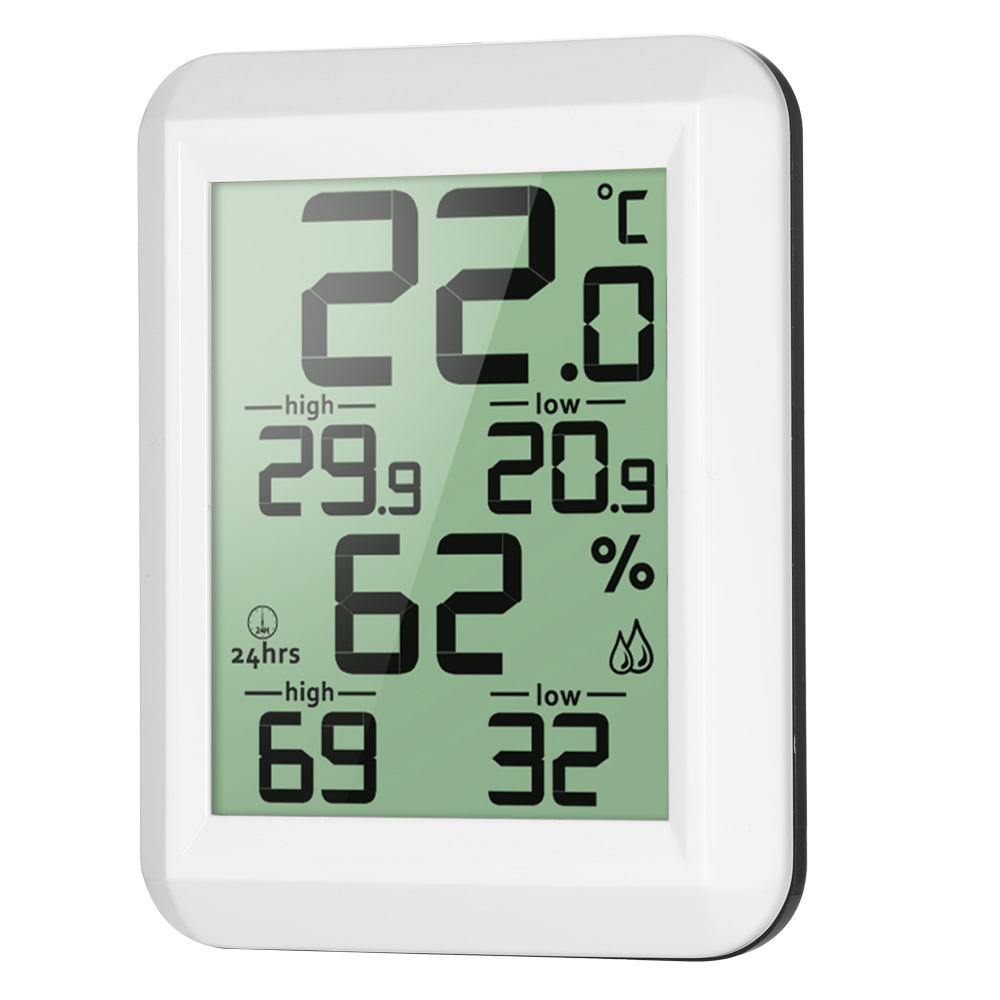 Mini LCD Digital Indoor Thermometer Hygrometer Room &deg;C/&deg;F Temperature Humidity Monitor Gauge Thermo-Hygrometer with Back Stand