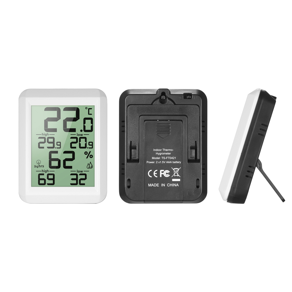 Mini LCD Digital Indoor Thermometer Hygrometer Room &deg;C/&deg;F Temperature Humidity Monitor Gauge Thermo-Hygrometer with Back Stand