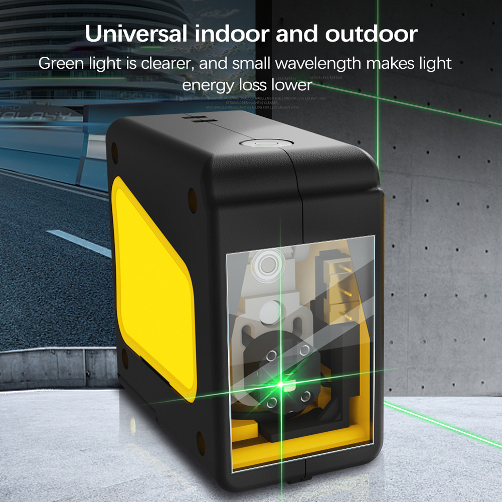Green/Red Light 2 Line Laser Level Vertical Horizontal Line High-precision 3° Self-leveling Function Laser Level for Door Window
