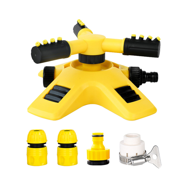 Adjustable 360 Degree Automatic Rotating Garden Sprinkler Large Area Coverage Lawn Sprinklers for Plant Irrigation Kids Playing