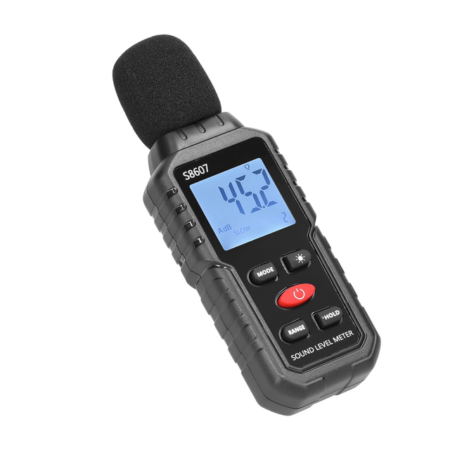 30-130dB Noise Detector A-weighted Mini Decibel Monitoring Device High Accuracy Sound Level Meter Digital Display with Backlight
