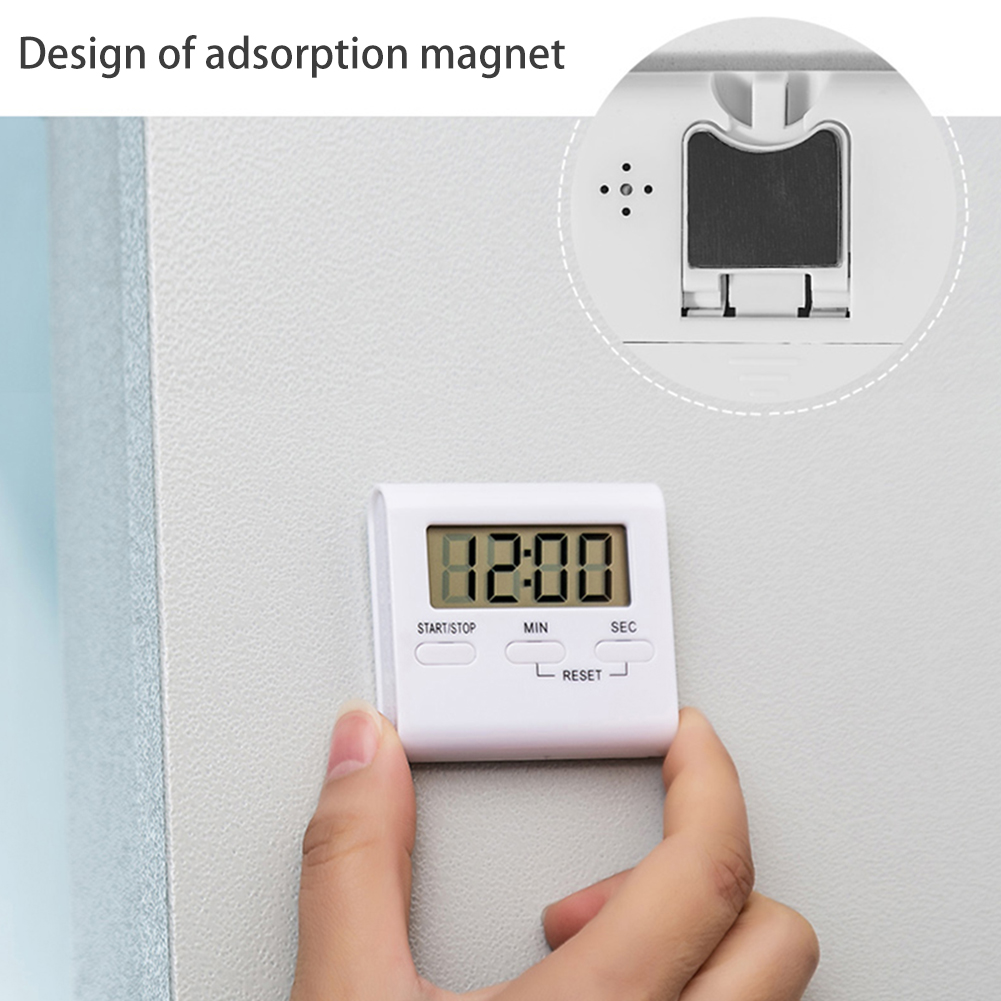Cooking Timer Home Ornament Electronic Magnet Sound Clocks with LCD Display