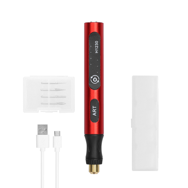 Electric Grinding Pen Nail Art Polishing Machine Metal Lettering Carving Engraving Grinding Device USB 3 Gears of Speeds