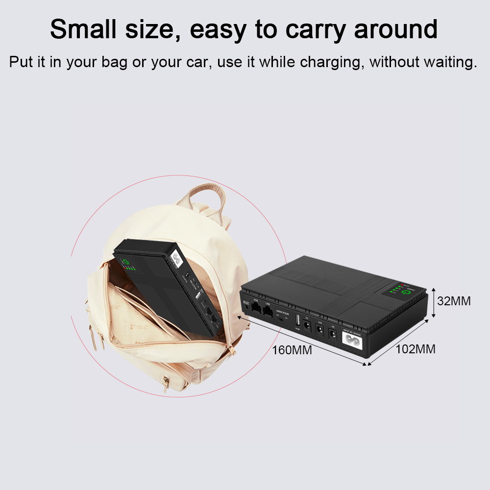 Uninterruptible Direct Current Standby Power Supplys Router Light Optical Modem Monitor UPS Adapter upport Multi-Interface POE