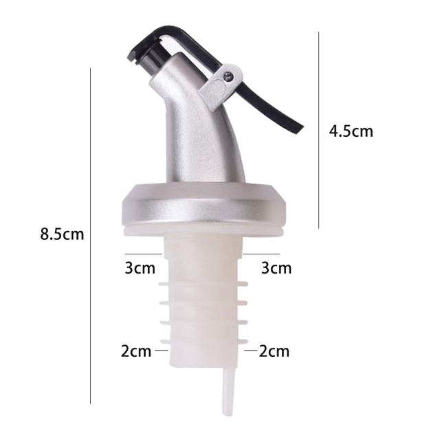 5PCS Olive Oil Sprayer Liquor Oil Dispenser ABS Lock Wine Pourer Flip Top Drink Wine Stopper Leak-proof Nozzle Kitchen Tools