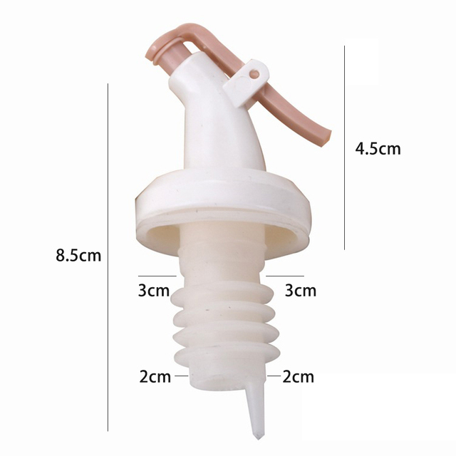 5PCS Olive Oil Sprayer Liquor Oil Dispenser ABS Lock Wine Pourer Flip Top Drink Wine Stopper Leak-proof Nozzle Kitchen Tools