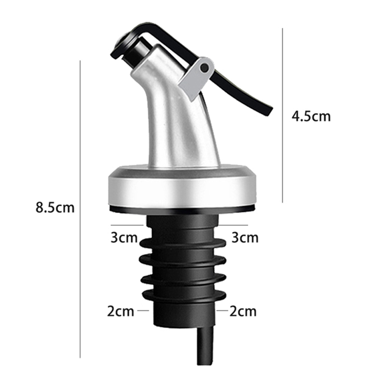 5PCS Olive Oil Sprayer Liquor Oil Dispenser ABS Lock Wine Pourer Flip Top Drink Wine Stopper Leak-proof Nozzle Kitchen Tools