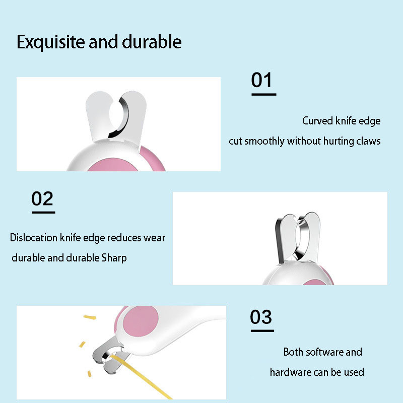 1Pc Mini Cat Dogs Nail Clipper Cutter with Led Light Scissors Suit for Dog Grooming Tool Trimmer Pet Nail Clippers Products