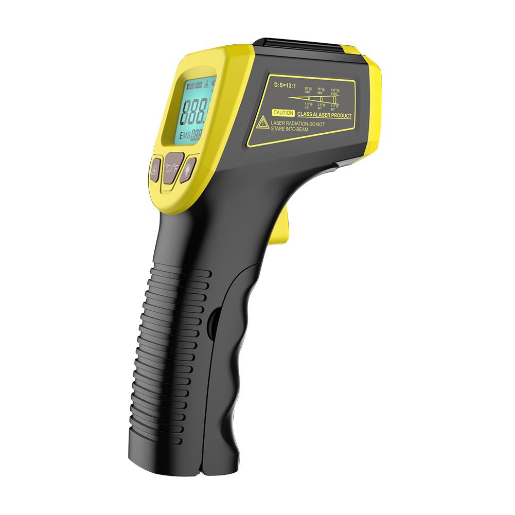 -50 ~ 600℃ Infrared Thermometer Non-Contact Laser Temperature Gun IR Termometro LCD Light Alarm Pyrometer Imager CF Backlight